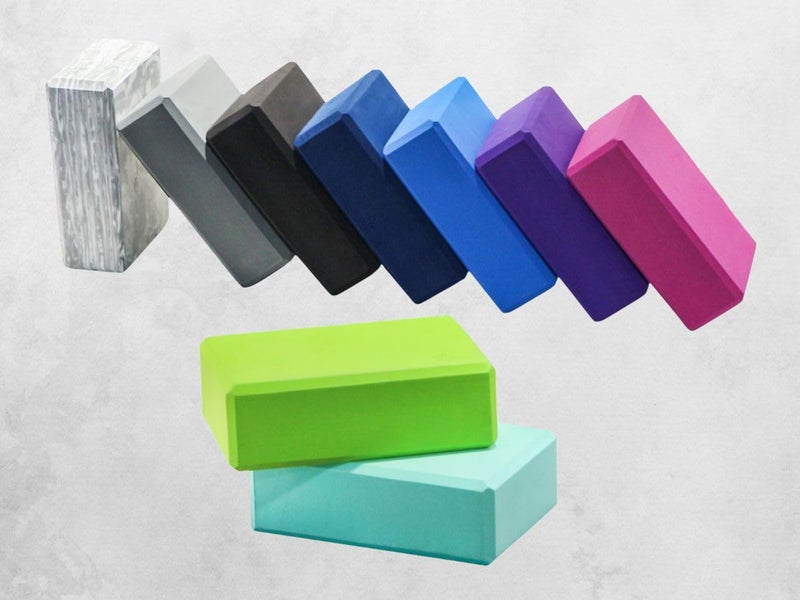 EXERZ Yoga Blocks 2pcs Gym Bricks, Comfortable Fitness Yoga Bricks, Anti-Slip, Pilates Practice (Blue) - Image 4